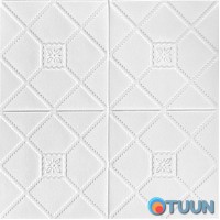 Самоклеющаяся 3D панель белый декор 700x700x4мм SW-00001351