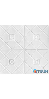 Self-adhesive 3D panel white decor 700x700x4mm SW-00001351