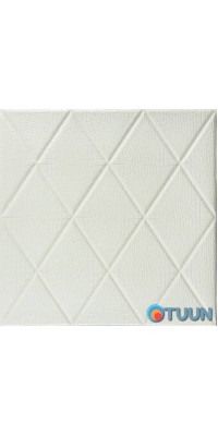 Self-adhesive decorative ceiling and wall 3D panel Rhombuses under leather 700x700x6mm (161) SW-00000221