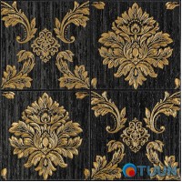 Самоклеющаяся декоративная 3D панель винтаж черный 700x700x5мм (407) SW-00000759