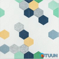 Панель стінова 3D 700х700х4мм мозаїка синьо-жовта (D) SW-00002016