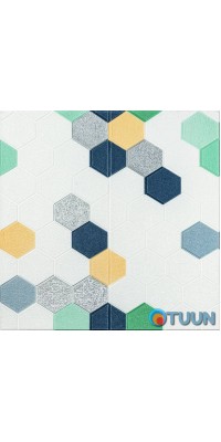 Wall panel 3D 700x700x4mm mosaic blue-yellow (D) SW-00002016