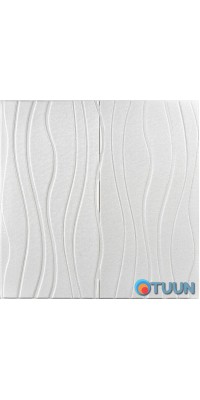 Self-adhesive decorative ceiling and wall 3D wave panel 700x700x7mm (166) SW-00000242