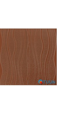 Self-adhesive decorative ceiling and wall 3D panel brown waves 700x700x7mm (366) SW-00000849