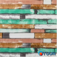 Самоклеющаяся декоративная 3D панель мятное дерево 700x700x5мм (057) SW-00000238