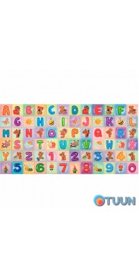 Set of 3D Alphabet wall panels (2 pcs) 700*1400*4mm (D) SW-00002352