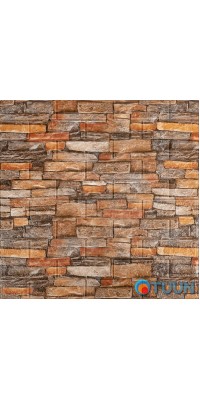 Self-adhesive decorative 3D panel under a brick red sandstone 700x770x5mm (058) SW-00000177