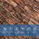 Self-adhesive decorative 3D panel under a stone matte 700x770x5mm (060M) SW-00000635