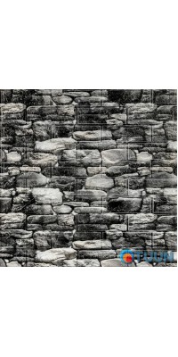 Decorative 3D panel self-adhesive under black stone Ekaterinoslavsky 700x770x5mm (040) SW-00000483