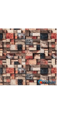 Decorative 3D panel self-adhesive brick Colored mosaic 700x770x4mm (350) SW-00000532