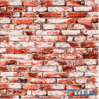 Декоративная 3D панель самоклейка под кирпич Красно-Белая 700х770х4мм (341) SW-00000533