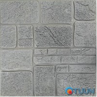 Самоклеящаяся декоративная 3D панель камень серебро 700х700х6мм (153) SW-00000187