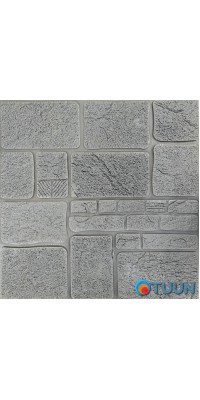 Self-adhesive decorative 3D panel stone silver 700x700x6mm (153) SW-00000187