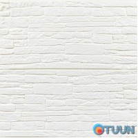 Самоклеящаяся 3D панель культурный камень белый 700х600х8мм (191) SW-00000070