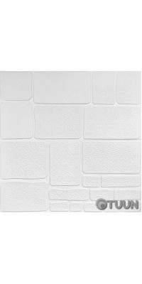 Self-adhesive 3D panel stone white 700x700x6mm (151) SW-00001155