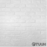 Самоклеюча 3D панель культурний камінь білий 700х800х8мм (196) SW-00000485