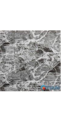 Self-adhesive decorative 3D panel stone black and white marble 700x700x7mm (154) SW-00000219