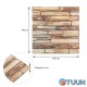 3D wall panel 680*680*4mm brown slate (D) SW-00002002