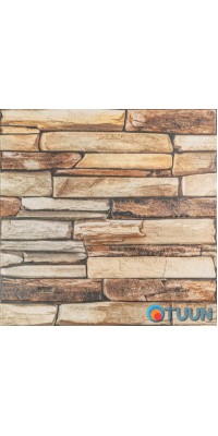 3D wall panel 680*680*4mm brown slate (D) SW-00002002