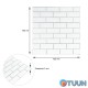 Панель стінова 70*70cm*5mm біла цегла зі сріблом (D) SW-00001502