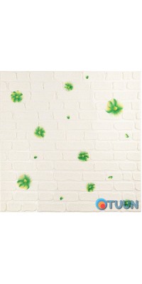 3D wall panel 700x700x4mm green flowers (D) SW-00001976