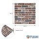 Self-adhesive 3D brick clinker panel orange 700x700x4mm (414) SW-00000769