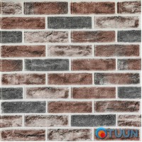 Самоклеющаяся 3D панель под кирпич клинкер оранжевый 700x700x4мм (414) SW-00000769