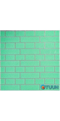 Панель стінова 70*70cm*5mm зелена цегла зі сріблом (D) SW-00001803