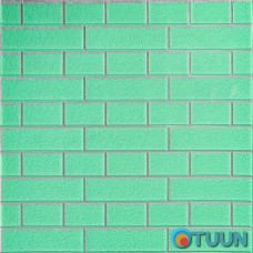 Панель стеновая 70*70cm*5mm зелёный кирпич с серебром (D) SW-00001803