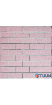 Панель стінова 70*70cm*5mm рожева цегла зі сріблом (D) SW-00001501