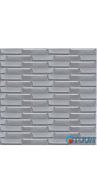 3D панель самоклеюча кладка срібло 770х700х5 мм (034) SW-00000217