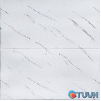 Самоклеюча 3D панель біла мармурова плитка 700х700х4мм (364) SW-00001142