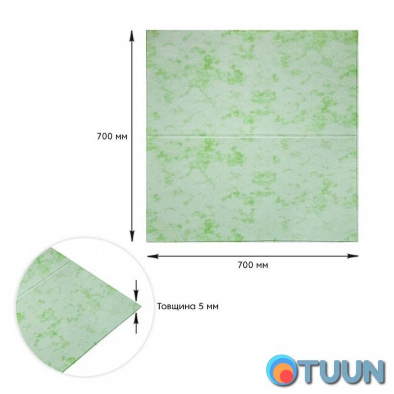 3D wall panel 700x700x5mm MARBLE green (D) SW-00002441