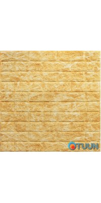 Decorative 3D panel self-adhesive brick DEEP Yellow 700x770x5mm (068) SW-00000168