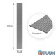Panel-rail in a roll silver 2900*350*6mm (D) SW-00002072