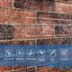 Self-adhesive 3D panel for brown brick Ekaterinoslav 19600x700x3mm SW-00001469