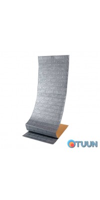 Self-adhesive 3D silver brick panel in roll 19600x700x3mm (R017-3-20) SW-00001197