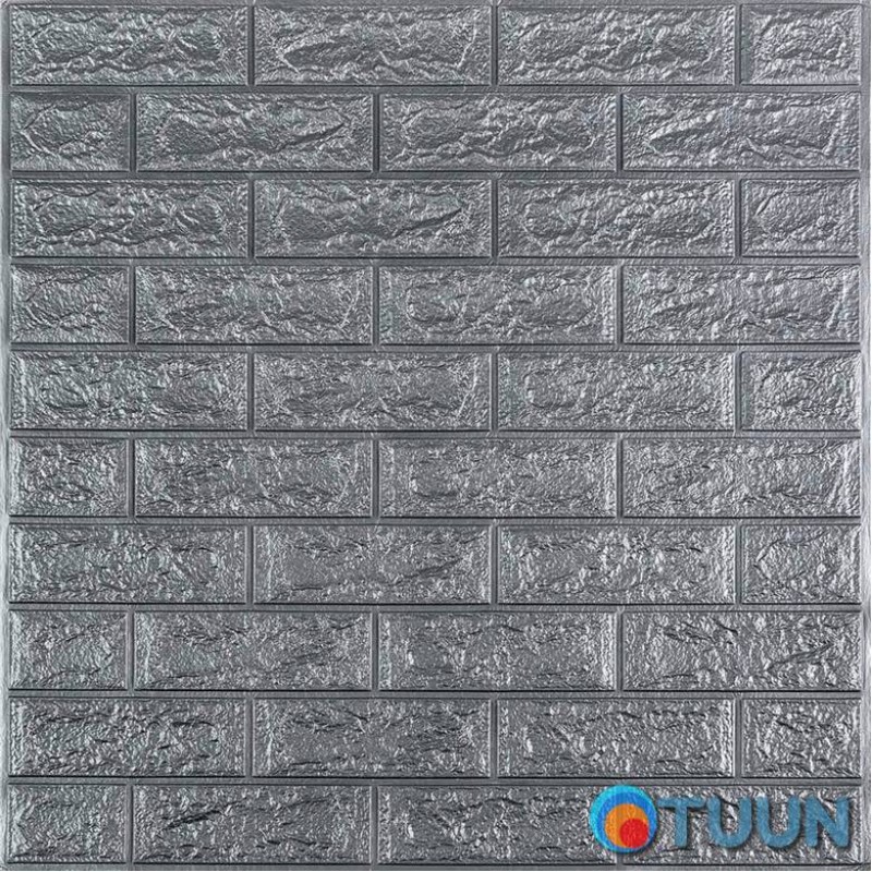 R017-2-20 Wall panel in roll 3D 700mm*19.6m*2mm silver (D) SW-00002278