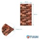 R179-2-3 Панель стеновая в рулоне 3D 700мм*3,08м*2мм BROWN (кирпич) (D) SW-00002537