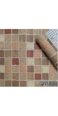 Self-adhesive film red mosaic 0.45x10m SW-00000832