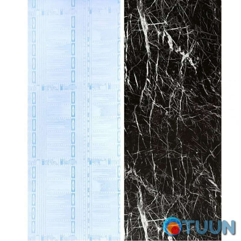 Self-adhesive film black marble with cobweb 0.45x10mx0.07mm SW-00001276