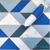 Самоклеющаяся пленка синие треугольники 0,45х10м SW-00001224 Самоклеющаяся пленка синие треугольники 0,45х10м SW-00001224