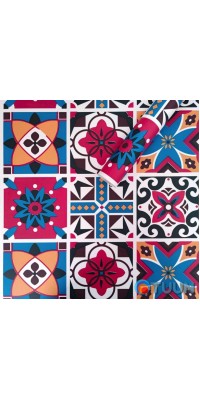 Self-adhesive film on paper base vintage burgundy mosaic 0.45x10m SW-00000789