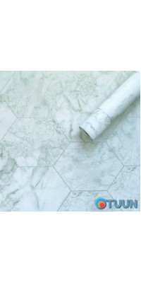 Self-adhesive film jade marble silver honeycomb 0.45x10m SW-00001215