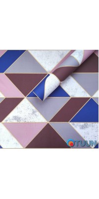 Self-adhesive film pink triangles 0.45x10m SW-00001225