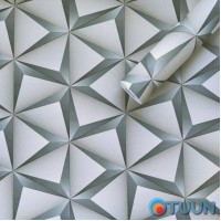 Самоклеюча плівка зелені 3D трикутники 0,45х10м SW-00001236