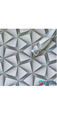 Self-adhesive film green 3D triangles 0.45x10m SW-00001236