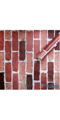 Self-adhesive film burgundy brick 0.45x10m SW-00001271