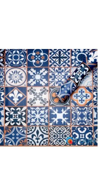 Self-adhesive film blue ornament 0.45x10m SW-00001208