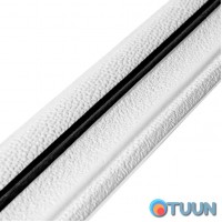 PP self-adhesive skirting board white with black stripe 2300*70*4mm (D) SW-00001830
